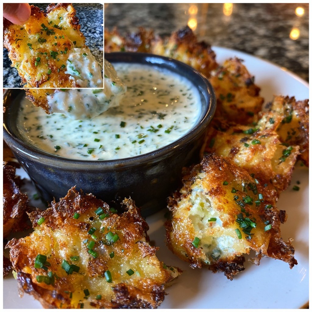Abendessen mit Ofenkartoffeln und Dip