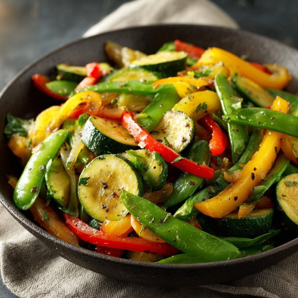 Kalorienarme Gemüsepfanne Mit Zucchini