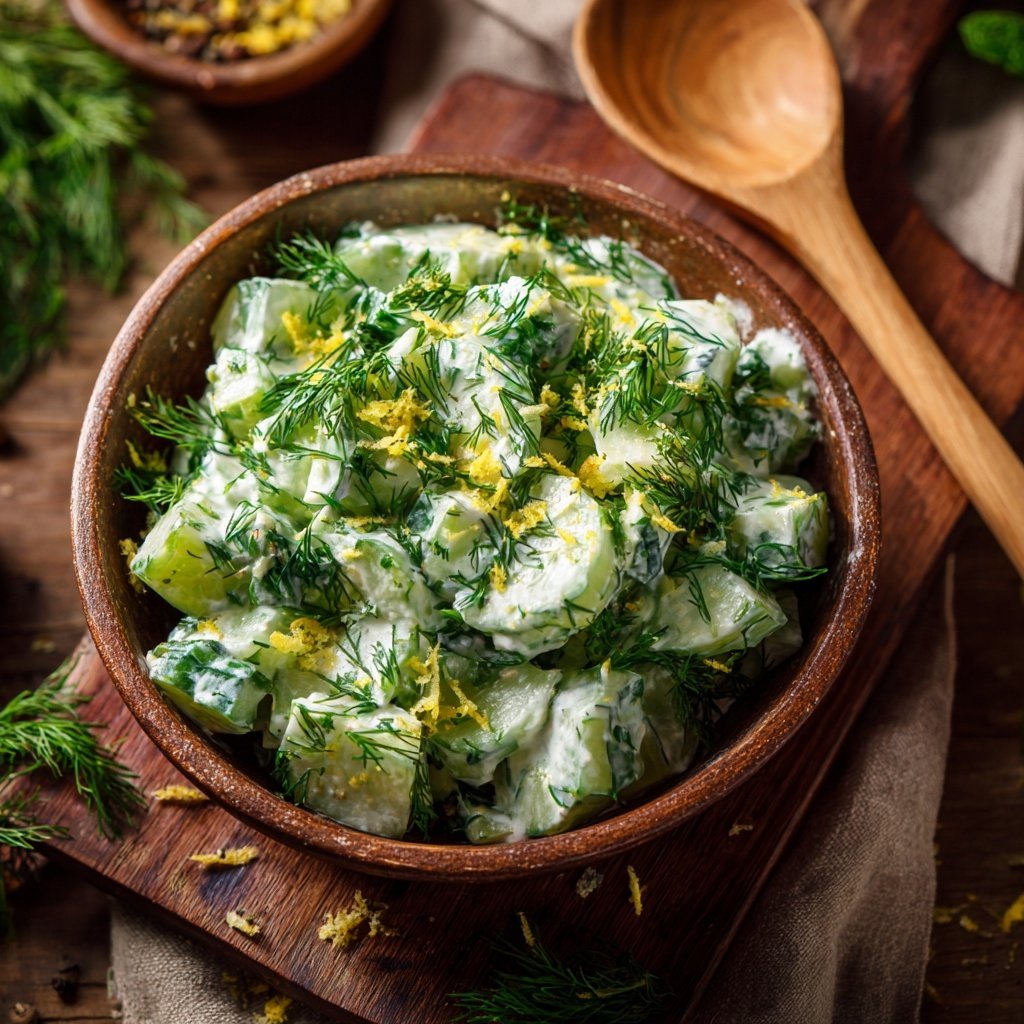 Gurkensalat Zum Grillen Mit Dill