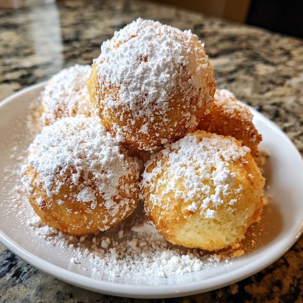 Quarkbällchen mit Joghurtteig