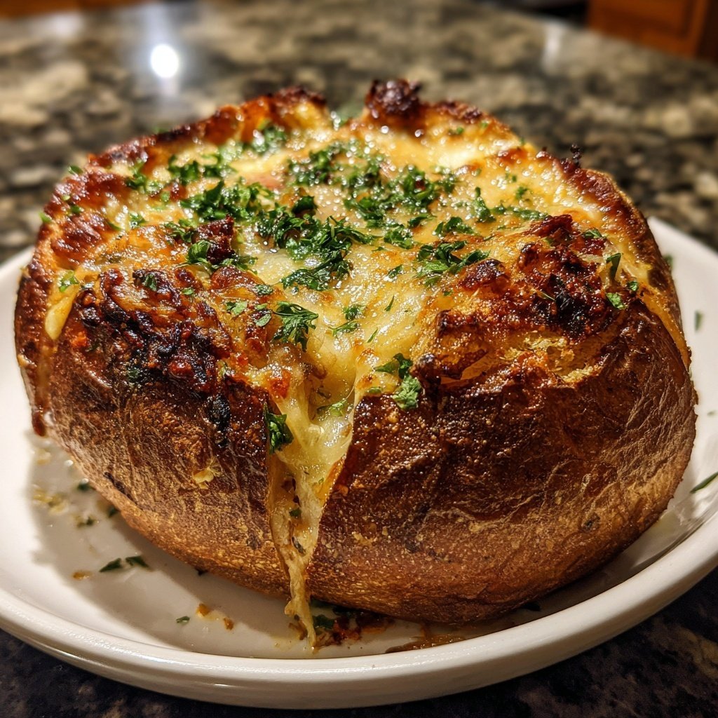 Mittagessen mit Ofenkartoffeln