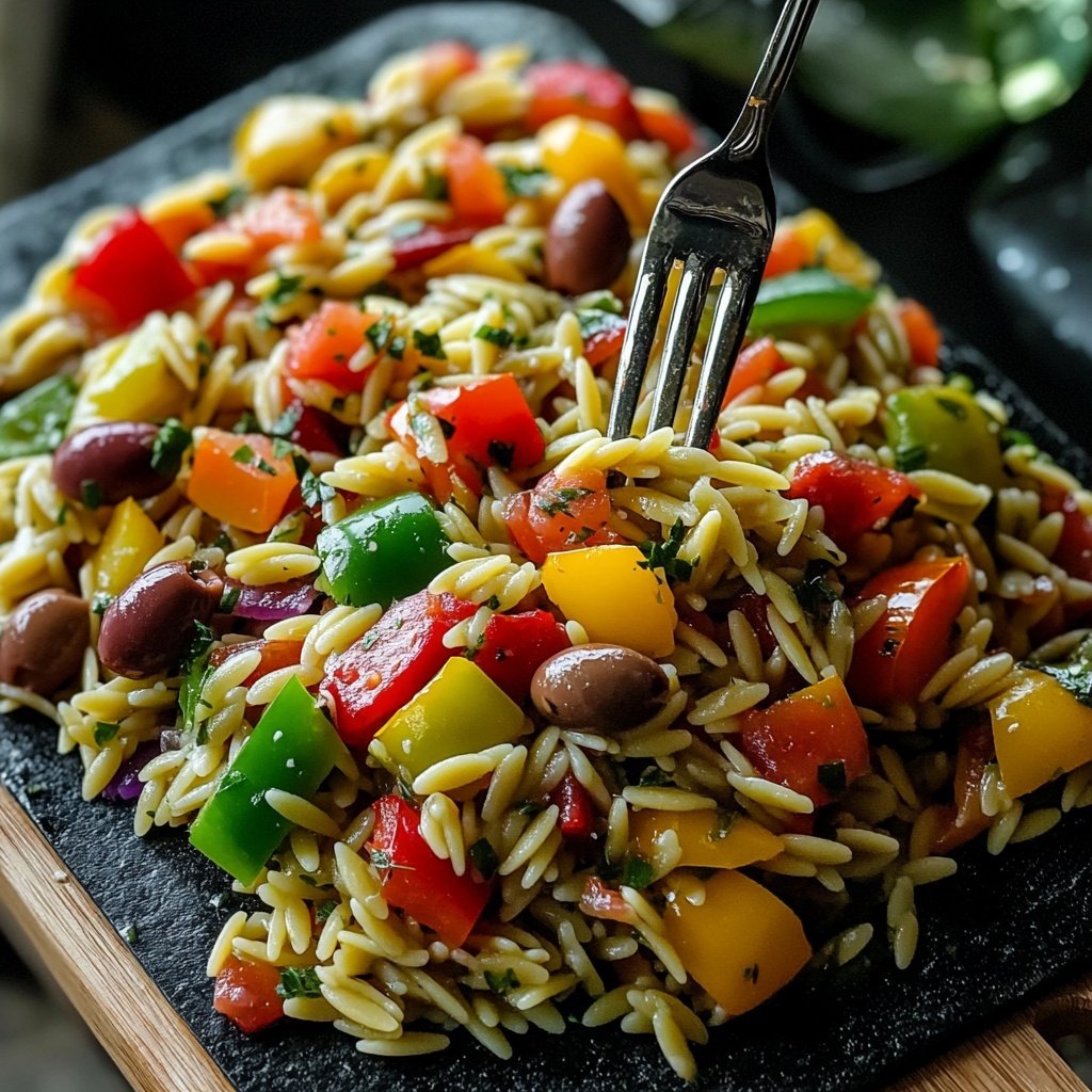 Italienischer Orzo Nudelsalat