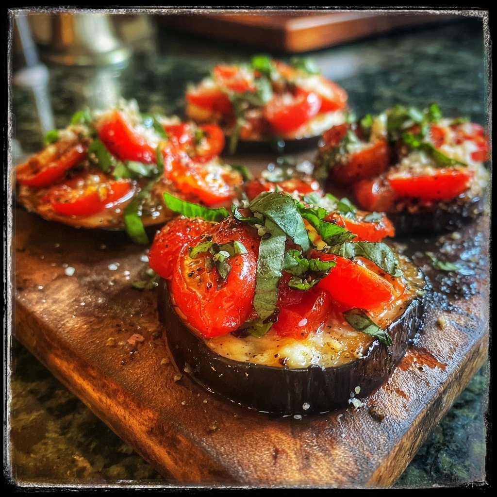 Kalorienarme Ofen Aubergine Mit Tomaten