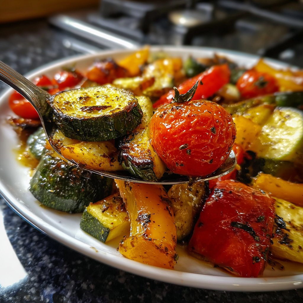 Abendessen mit Ofengemüse