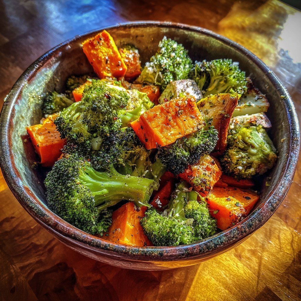 Brokkoli Süßkartoffel Bowl